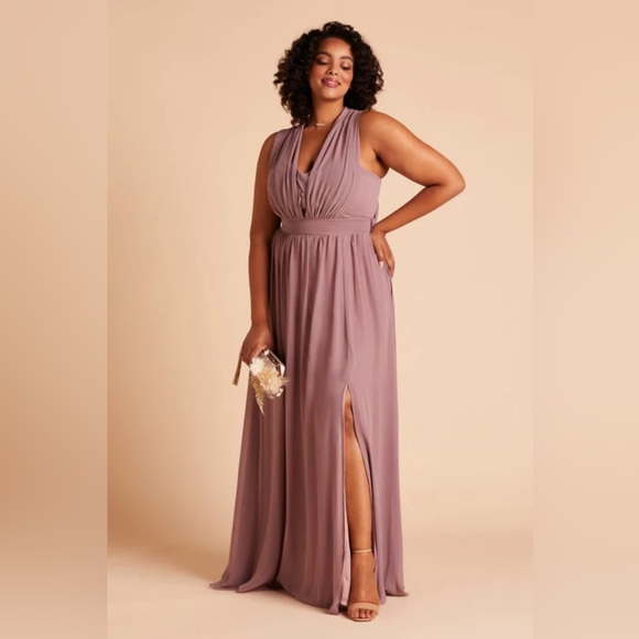 SOLD Birdy Grey Grace Convertible Dress Chiffon Dark Mauve Formal Bridesmaid - Picture 3 of 12